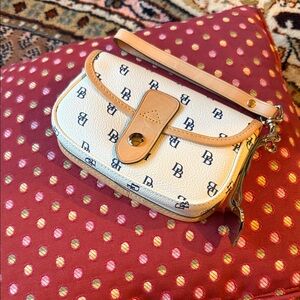 Dooney & Bourke Cream and Tan Wristlet